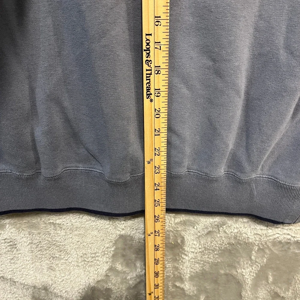 Croft & Barrow Sport Bass Fishing Sweatshirt Mens XL Blue Embroidered Gorpcore - Picture 6 of 8